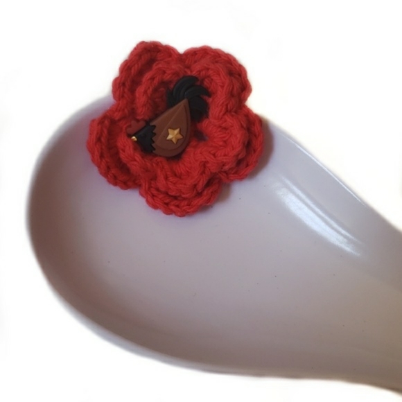 Rooster Plastic Stove Oven Spoon Set-Handmade - Picture 2 of 5